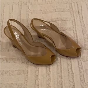 Michael Kors Vivian Slingback PatentLeather Wedge